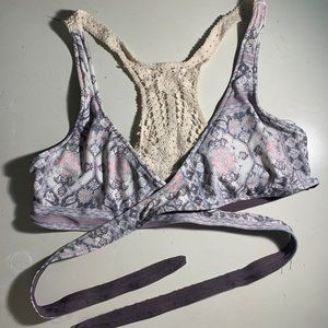 L*Space Joey Wrap Reversible Top with Crochet Back